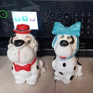 Vintage Kreiss Anthropomorphic Dalmatian Dog Figurines